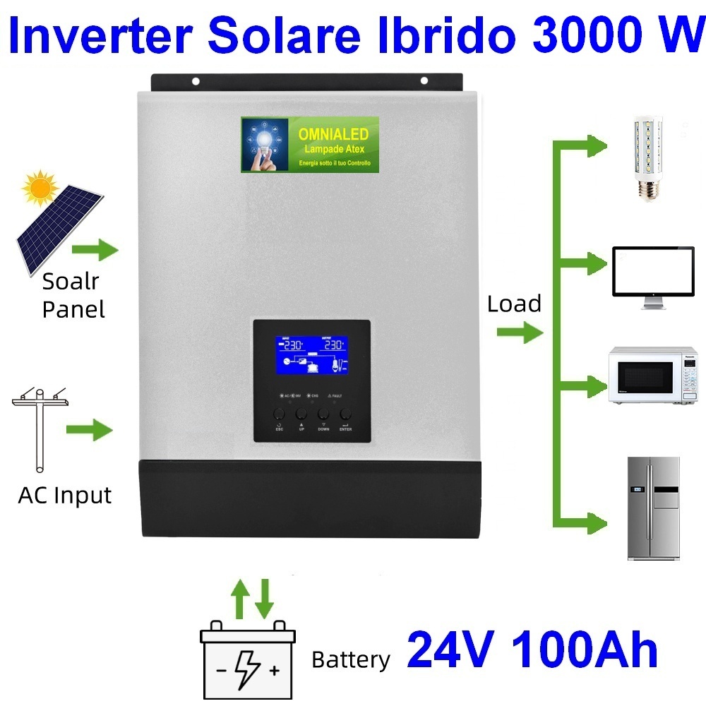 Inverter Solare Ibrido 3000 Watt MPPT Hi Freq.